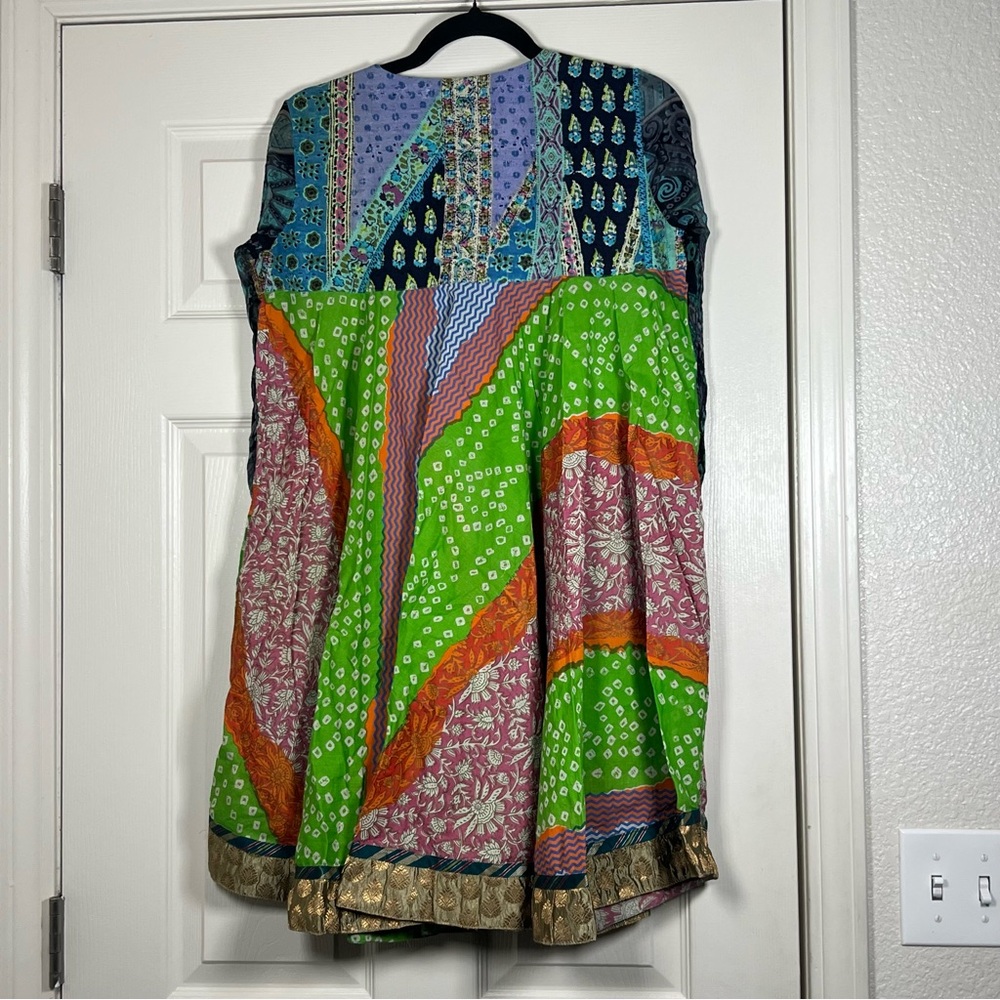 Multicolor Patchwork Women's Dress - image 3